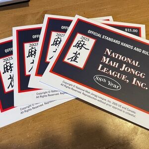2025 National Mah Jongg League Inc. Official Cards - 4pc